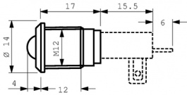 AMBD121, LED Indicator yellow 12...230 VAC/DC, SIGNAL-CONSTRUCT
