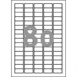 L4732REV-25, Multipurpose labels, 30 sheets/2.400 labels, 35.6 x 16.9 mm,, Zweckform