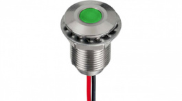 Q10F5SXXG12E, LED Indicator Green 12 VDC, APEM