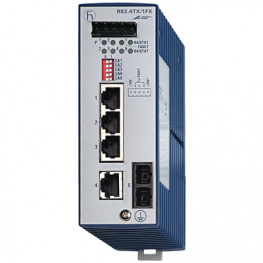 RS2-4TX/1FX EEC, Industrial Ethernet Switch 4x 10/100 RJ45 1x SC (multi-mode), Hirschmann