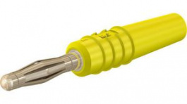 22.2618-24, In-Line Banana Plug 2mm Yellow 10A 60V Gold-Plated, Staubli (former Multi-Contact )