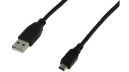 CABLE-161/3, USB 2.0 - Mini-USB 2.0 cable 3.0 m USB Typ A-Plug USB Mini-B-Plug, Valueline