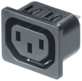 6600.4120, Разъем: питания AC; IEC 60320; C13 (F); гнездо; "мама"; пайка; 10А, Schurter