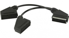CVGP31070BK02, SCART - RCA Cable SCART Male - 2x SCART Female 200mm, Nedis (HQ)
