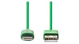 CCGP39300GN10, Sync and Charge Cable Apple Lightning - USB A Plug 1m Green, Nedis (HQ)