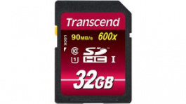 TS32GSDHC10U1, Memory Card, SDHC, 32GB, 90MB/s, Transcend