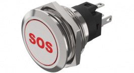 82-6151.1A14.B015, Illuminated Pushbutton, Red, 1CO, IP65/IP67, Momentary Function, EAO