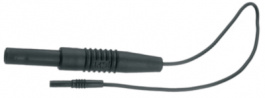 AK0,63-B/405-BK, Adapter cable diam. 0.64 mm diam. 4 mm black 15 cm CAT I, Staubli (former Multi-Contact )