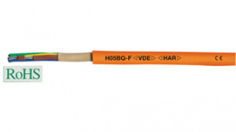 22055 [100 м], Mains Cable 1 mm\x1a Copper Unshielded 300 / 500 V Orange, Helukabel