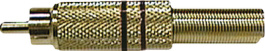11617 CSG 7 B, Male cable connector gold black, Tsay-E