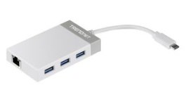TUC-ETGH3, Media Converter with USB Hub, USB 3.0 - Ethernet, USB-C Plug, Trendnet