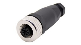 RND 205-01198, M12 Circular Connector, Straight, Socket, 5 Poles, A-Coded, Screw, RND Connect
