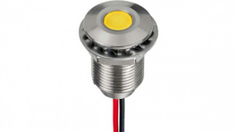 Q10F5SXXY12E, LED Indicator Yellow 12 VDC, APEM