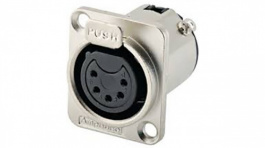 AC5FDZ-AU, XLR, Receptacle 5 AC Soldering Connection Nickel - Plated, Amphenol