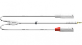 CFY 1.8 WMM-SNOW, Y-Adapter Cable, 1 x Jack Plug Stereo 3.5 mm, Cordial