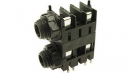 FCR1120, Гнездо; Jack 6,35мм; "мама"; mono; на провод; THT; луженые, Cliff