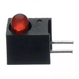 551-0407F, PCB LED 3 mm round Red standard, Dialight