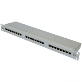 PPSA24-CE-KDBC, Patch panel 19" black 1 HE 24x RJ45 Cat.5e, Maxxtro
