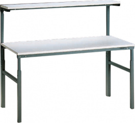 TPH 918, Workbench with shelf 1800 x 900 mm white, Treston