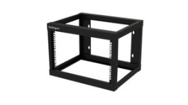 RK619WALLO, 2-Post Open Frame Rack, 6U, Steel, 80kg, Black, StarTech.com