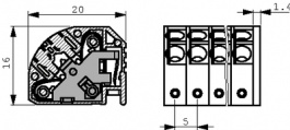 1725636, PCB Terminal Block 8P5 mm, Phoenix Contact