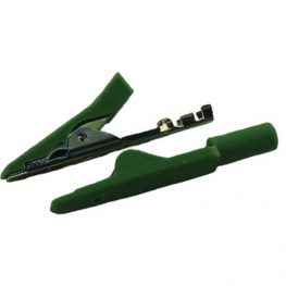 MA 1 CRIMP GRUN / GREEN, Crocodile clip diam. 2 mm green, SKS Kontakttechnik
