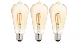 142724, LED Bulbs, 3 Pieces 4W 230V 2200K 300lm E27 146mm, Bailey