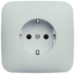 20 EUJ-212, Safety socket 81 x 81 x 27 mm 16 A F (CEE 7/3) White, Busch-Jaeger
