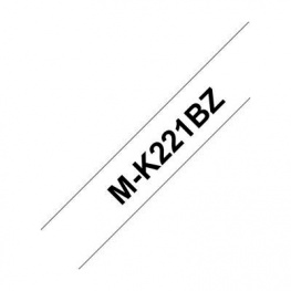 MKE-221BZ, Label Tape 9 mm Black on White 8 m, Brother