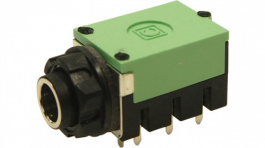 FC67830 / S1KC/BBB/NI/WN/IEW, 6.35 mm Stereo Jack Socket Black 3P, Cliff