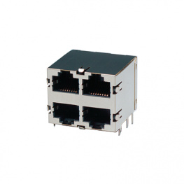 5569260-1, Модульный штекер jack 8/8, четыре отверстия, TE connectivity