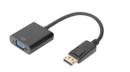 AK-340403-001-S, Adapter, DisplayPort Plug - VGA Socket, DIGITUS