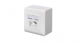 DN-9002-N, Cat5e Network Wall Outlet 2x RJ45 Wall Mount White, DIGITUS