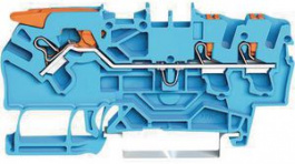 2102-5304, Feedthru Terminal, Cage Clamp, 3 Poles, 0.25 ... 4mm\x1a, Wago
