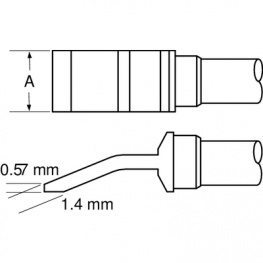 TFP-BLH70 [2 шт], Soldering tip Blade 28.0 mm PU=2p., Metcal