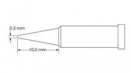 GT4-CN0005S, Soldering Tip, GT4, Conical, 0.5 x 10mm, Metcal