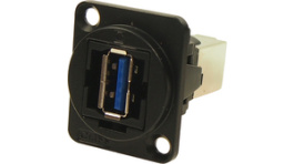 CP30210NMB, USB Adapter in XLR Housing, 9, 1 x USB 3.0 B, 1 x USB 3.0 A, Cliff