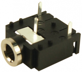 FC68131, Гнездо; Jack 3,5мм; "мама"; stereo; Кол-во выв:3; на плату; THT, Cliff