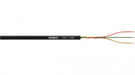TSK1146 [50 м], Провод наушников; многопров; 3x0,04мм2; OFC; черный; O1,6мм; 50м, Tasker
