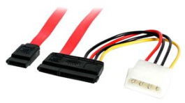 SATA18POW, SATA Data and Power Cable 457 mm Red, StarTech.com