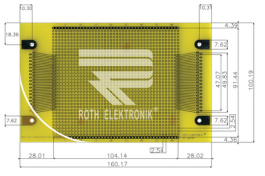 RE226-LF, Laboratory card FR4 epoxy heat tin-plated, Roth Elektronik