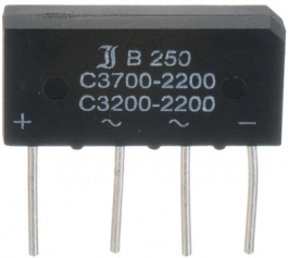 B40C5000-3300A, Однофазный выпрямительный мост; Urmax:80В; If:3,3А; Ifsm:150А, Diotec Semiconductor