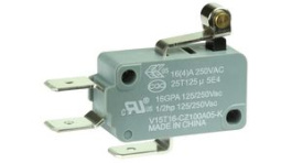 V15T16-CZ100A05-K, Микропереключатель; с рычагом (с роликом); SPDT; 16A/250ВAC, Honeywell