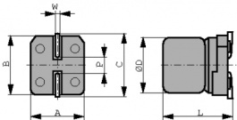 EMVA250ADA471MJA0G, Aluminium Electrolytic Capacitor 470 uF 25 VDC, NIPPON Chemi-Con