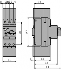 3RV10214BA10, Power Switch, 14.0...20.0 A, 20.0 A, Siemens