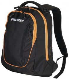 L22.1035.01, Notebook backpack Overpass, 19L 39.6 cm (15.6") black/orange, Wenger