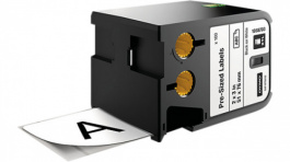 1868703, XTL Pre-Assembled Label Black on White, Dymo