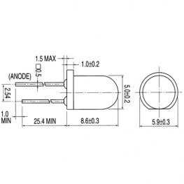 IR 333A, IR-LED 940 nm 5 mm (T13/4), Everlight