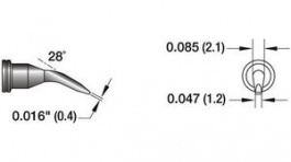MS-3125, Soldering Tip Angled 0.4mm, Techspray