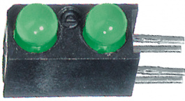 553-0122F, PCB LED 3 mm round Green/Green standard, Dialight